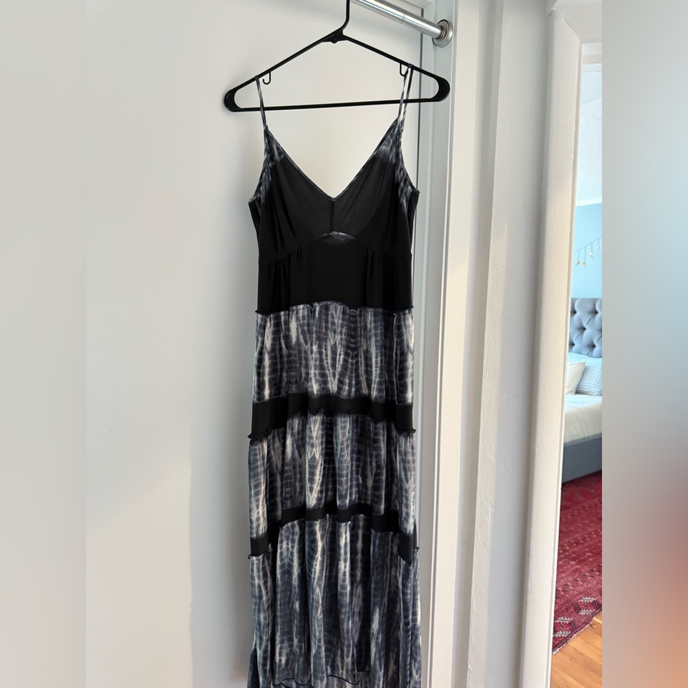 BCBG Max Azria Silk Tie-Dye Maxi Dress - Y2K